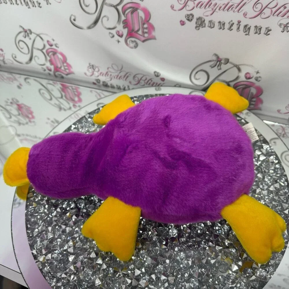 TY beanie baby Patti platypus purple yellow with original tag 1998 vintage 90s